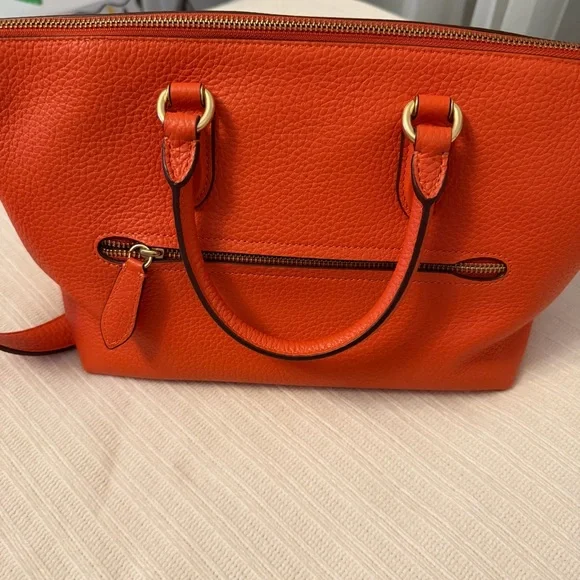 Coach Vibrant Orange Satchel - Picture 6 of 11